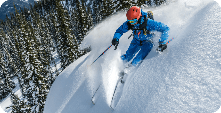 skiing extreme powder