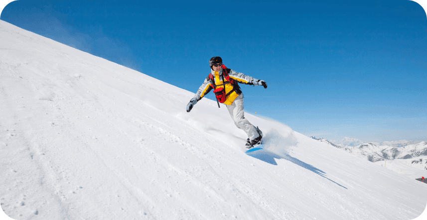 solo snowboarder