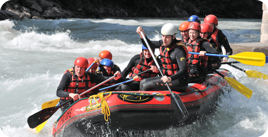 Whitewater Rafting Group Living Their Best Lives